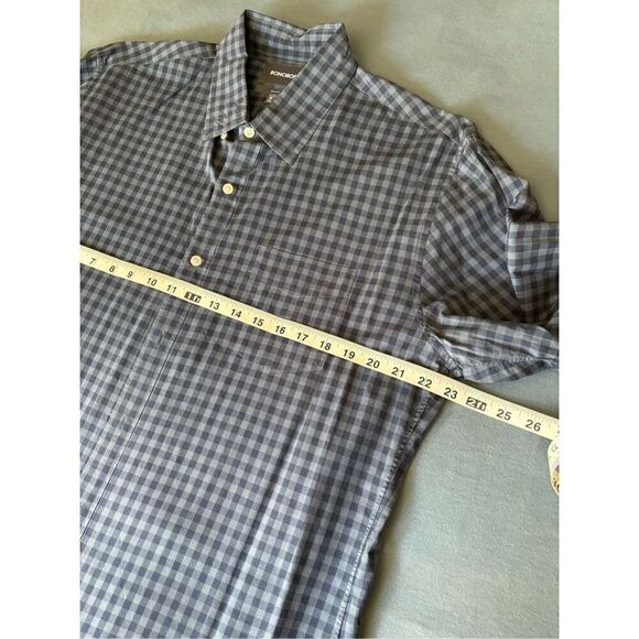 Bonobos Men's Blue Plaid Cotton Collared Long-Sleeves Button-Down Shirt Size XL - Picture 2 of 7
